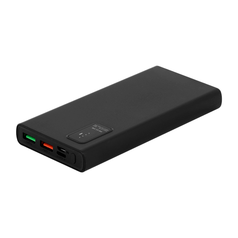 Powerbank WG 10000 mAh PD20W + QC3.0 22.5W czarny skos