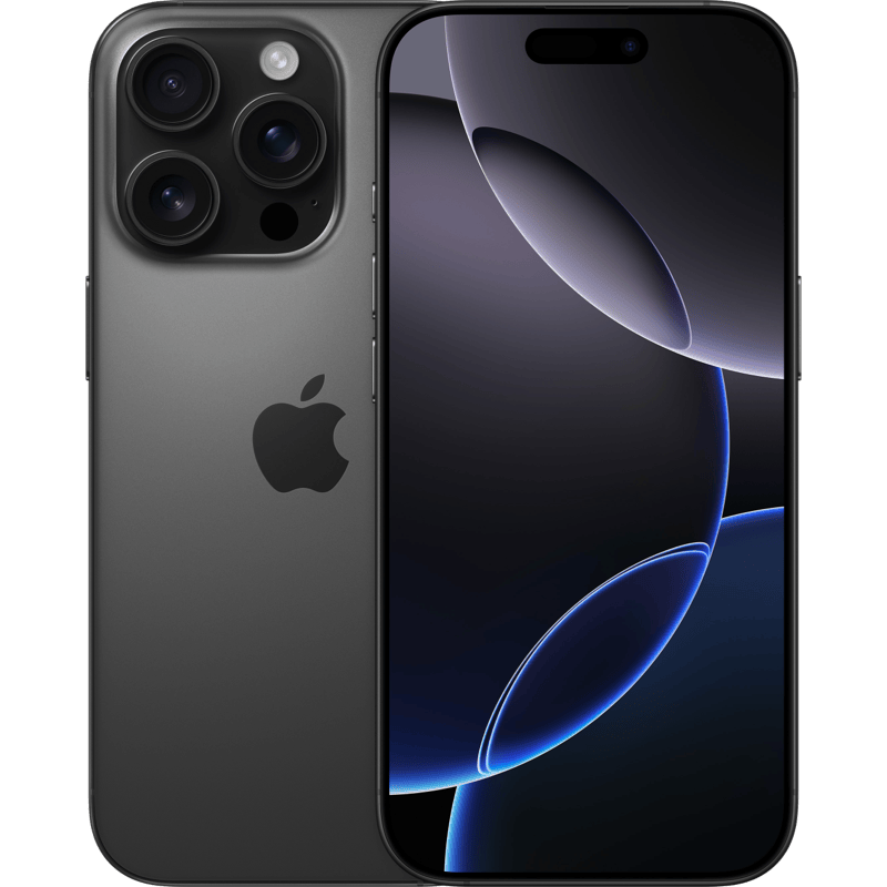 iPhone 16 Pro tytanowy czarny front i tył