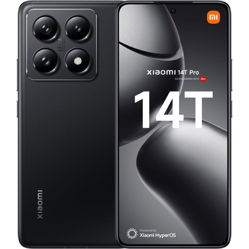 Xiaomi 14T Pro 5G 12/512 GB czarny front i tył