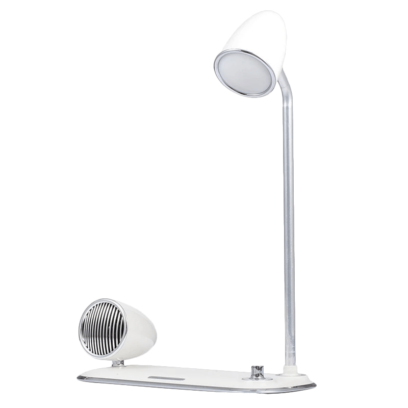 Retro Led lampka biurkowa WG biala front skos